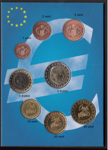 2001 - MONACO Serie euro 8 monete Fdc
